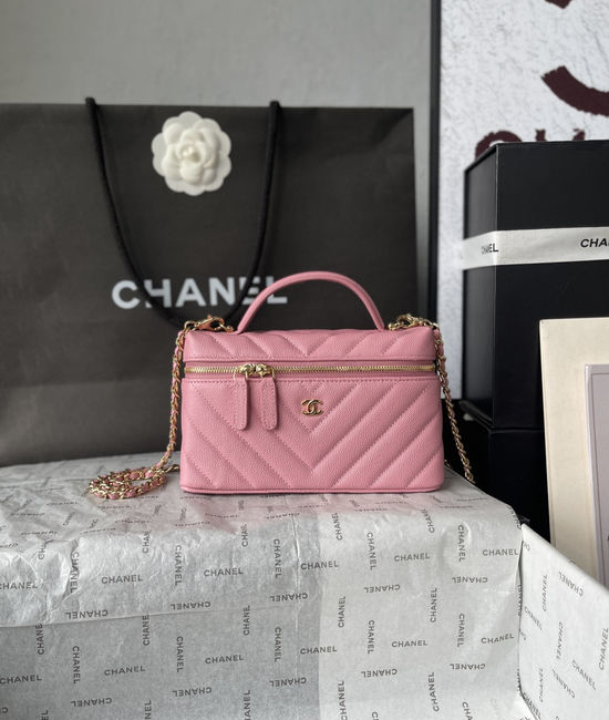 Chanel Vanity Bag Quilted Caviar Leather AP5312