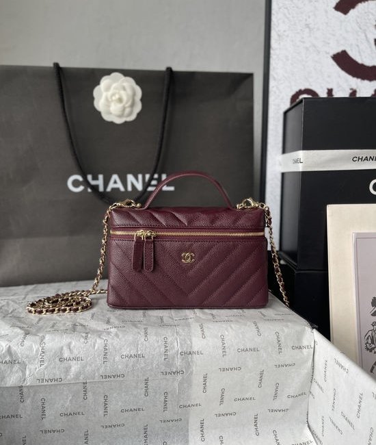 Chanel Vanity Bag Quilted Caviar Leather AP5312