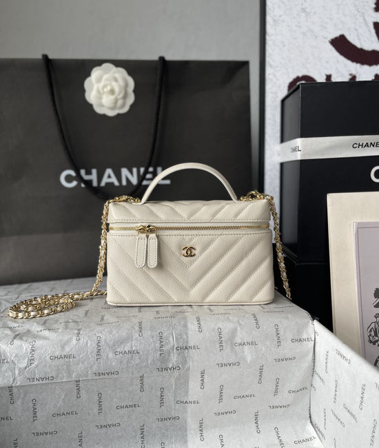 Chanel Vanity Bag Quilted Caviar Leather AP5312
