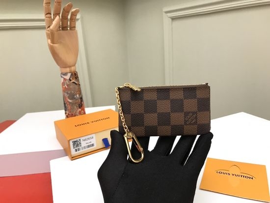 Louis Vuitton LV Wallet Clutch Damier Ebene Card Holder N62658
