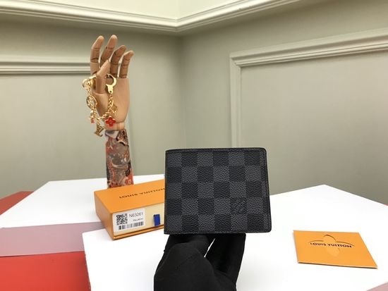 Louis Vuitton LV Slender Monogram Eclipse Wallet N63261