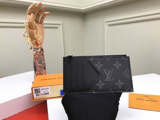 Louis Vuitton LV Damier Graphite Card And Coin Holder M30271