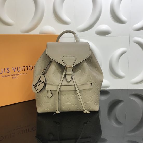 Louis Vuitton LV Montsouris Embossed Leather Backpack M45205