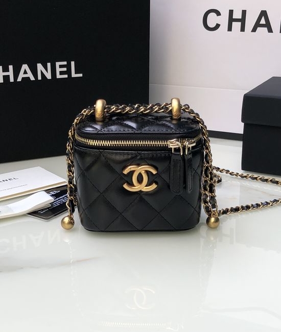 Chanel Makeup Box Leather Storage Case AP2292