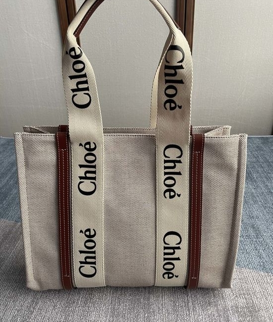 Chloe Woody Medium Tote Bag in Brown 6043