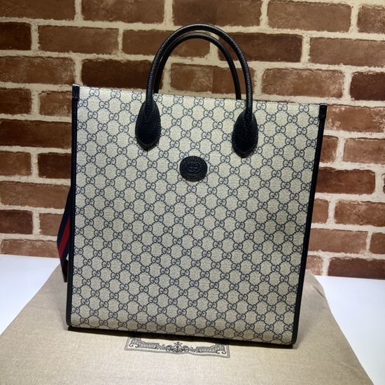 Gucci Blue Leather Tote Handbag 674155
