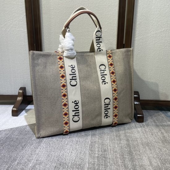 Chloe Woody Bohemian Embroidered Tote Bag 6059