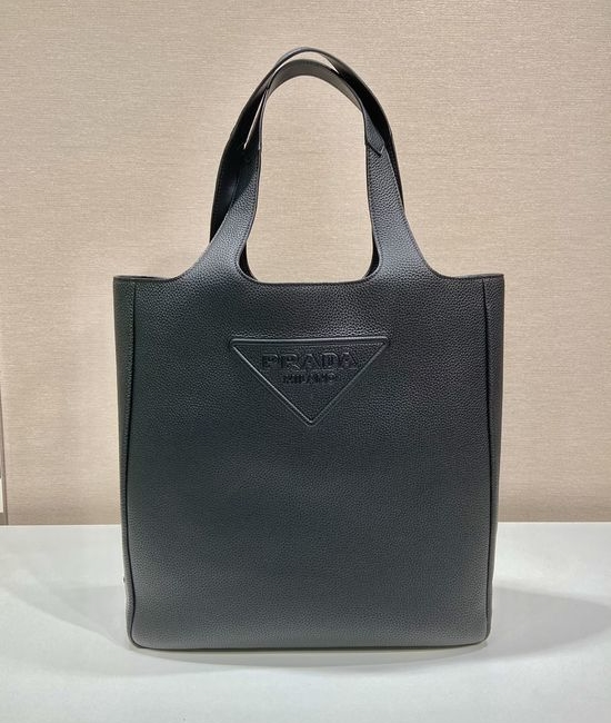 Prada Tote Bag Leather Enamel Logo 2VG092