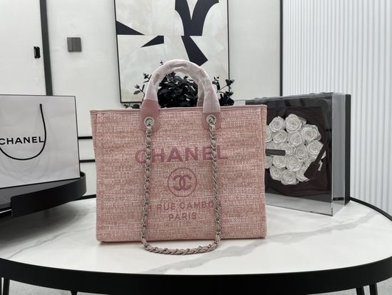 Chanel Beach Bag Large Capacity Canvas Tote 66941