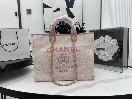 Chanel Beach Bag Canvas Large Capacity Tote 66941