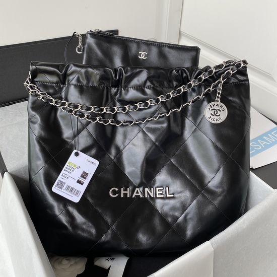 Chanel 22 Bag Tote with Silver Hardware AS3261