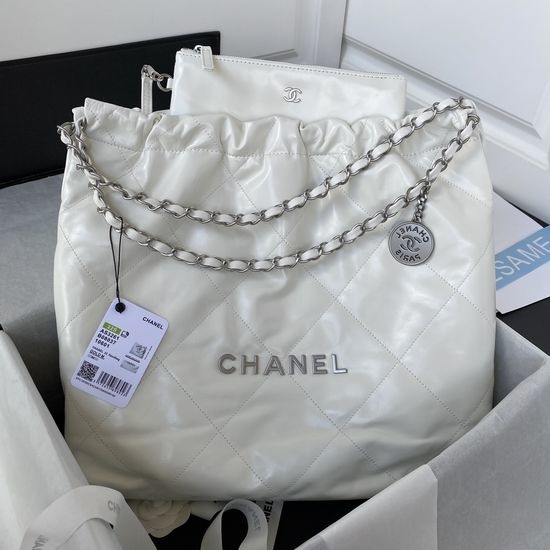 Chanel 22 Bag Tote with Silver Hardware AS3261