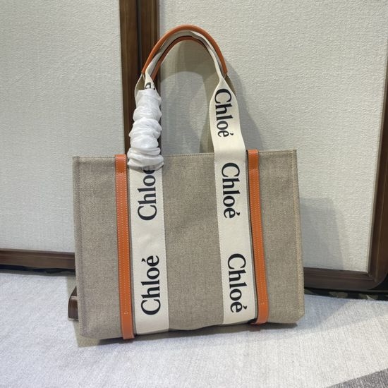 Chloe Woody Canvas Tote Bag 6063