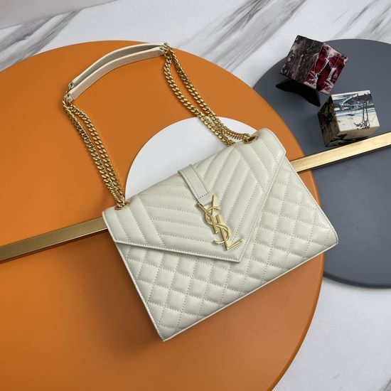 Yves Saint Laurent YSL Envelope Grain Leather Crossbody Bag 487206.ZX