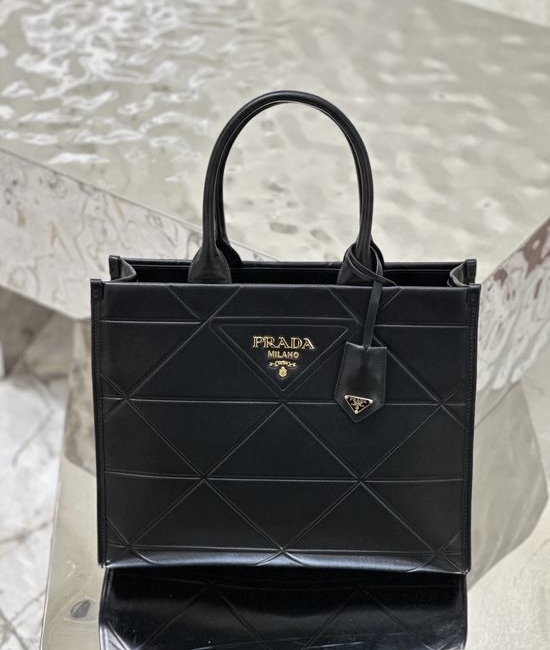 Prada Quilted Leather Medium Tote Bag 1BA378