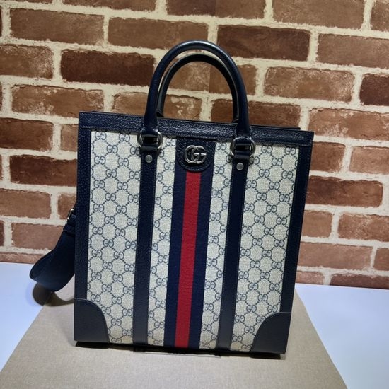 Gucci Tote Bag PVC Leather Blue 724685