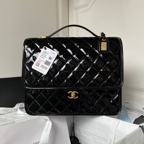 Chanel AS3662 Spacious Shiny Patent Leather Backpack 5601