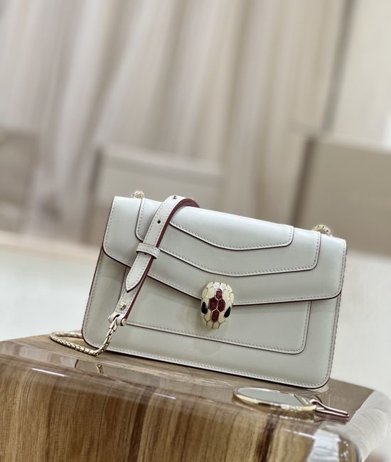 Bvlgari Serpenti Forever White with Pink Clutch 38102