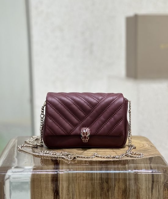 Bvlgari Serpenti Cabocho Mini Leather Chain Bag 288760