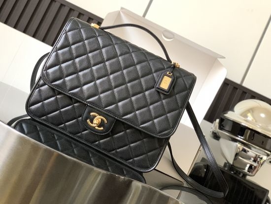 Chanel 22K Patent Leather Backpack AS3662