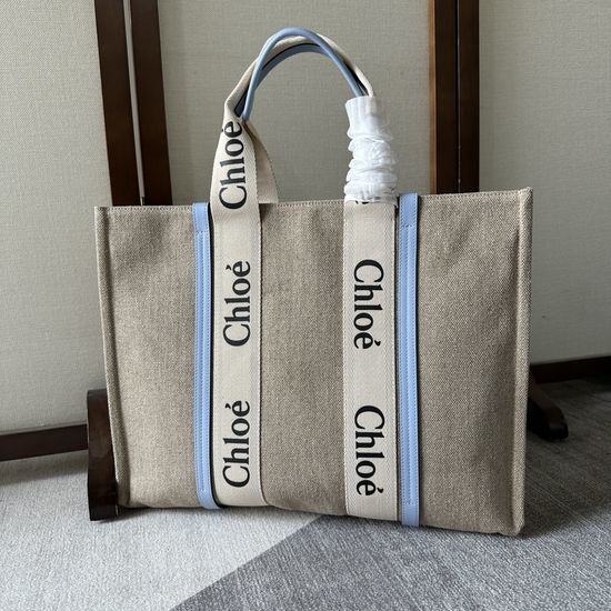 Chloe Woody Canvas Tote Bag 6064