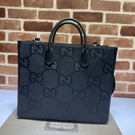 Gucci Black Canvas Monogram Tote Bag 678839