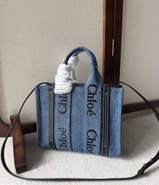 Chloe Woody Small Denim Tote Bag 6075