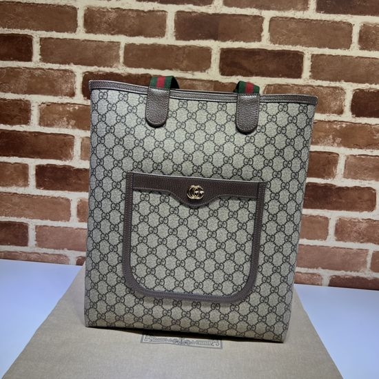 Gucci Handbag Brown Rubber 744544