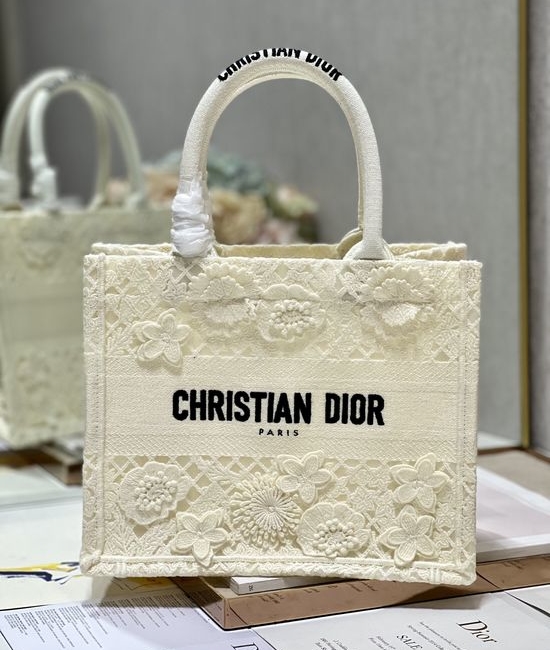 Christian Dior CD Mini Book Tote Embroidered Handbag 1286