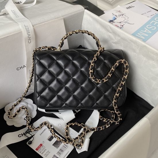 Chanel Diamond Handle Mini Flap Bag AS4140