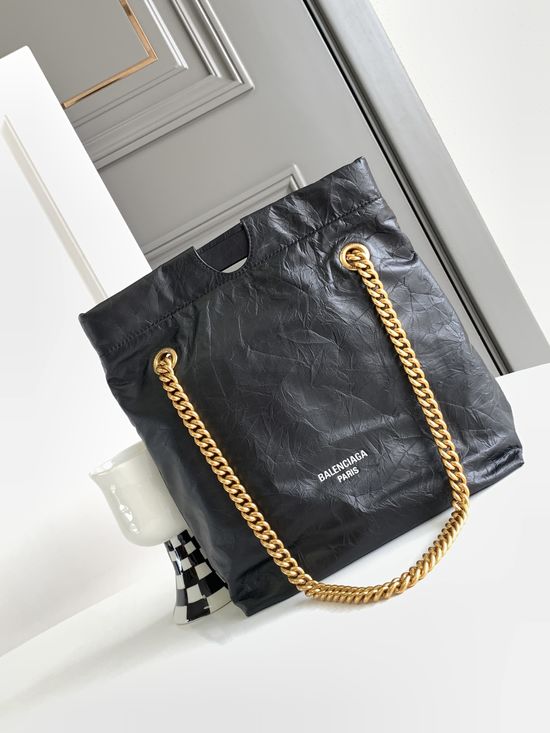 Balenciaga Crush Small Gold Hardware Messenger Bag 7851