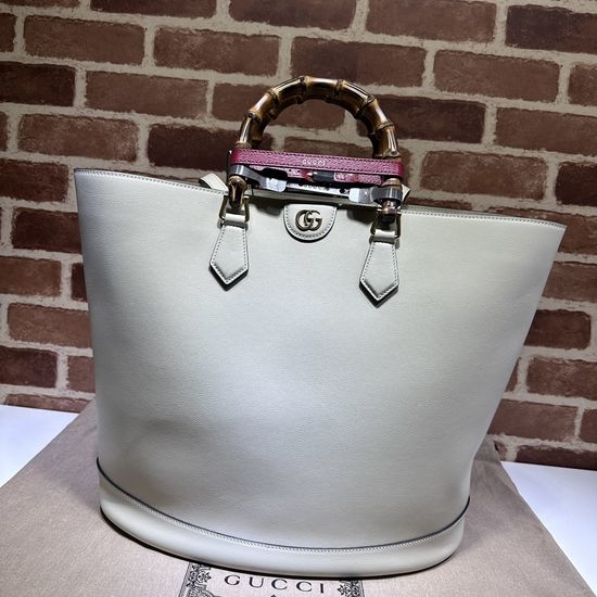 Gucci Tote Bag Off-white Leather 746270