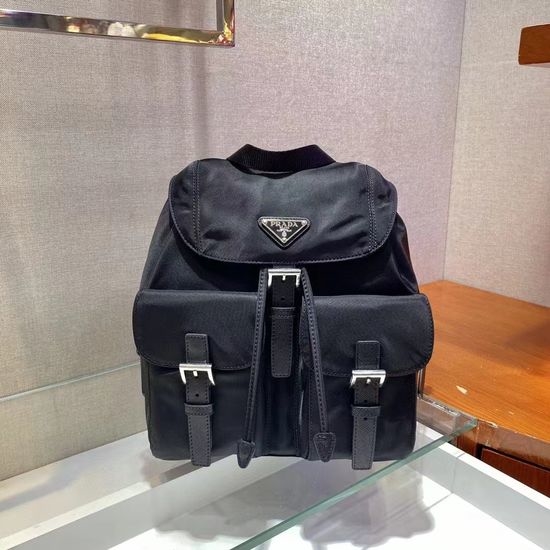 Prada Nylon and Leather Casual Backpack 1BZ677