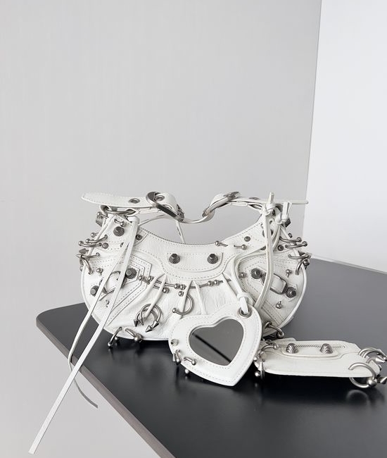 Balenciaga Le Cagole Runway Perforated Rivet Shoulder Bag 13481