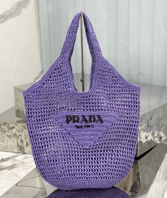 Prada Raffia Woven Tote Bag 1BG424