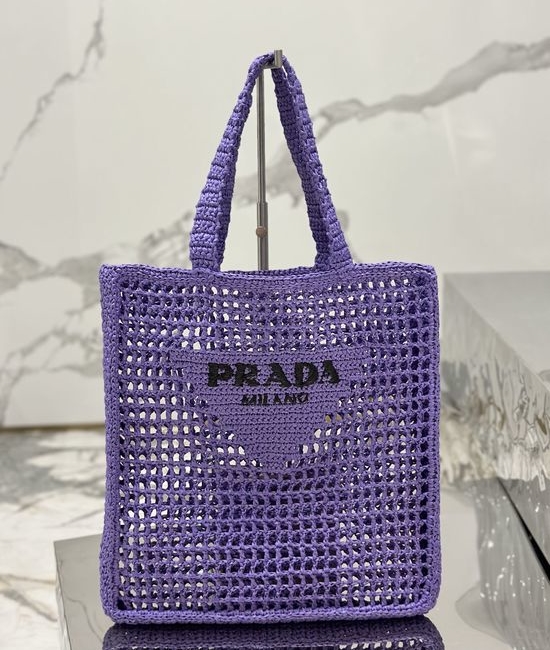 Prada Raffia Woven Tote Bag 1BG393