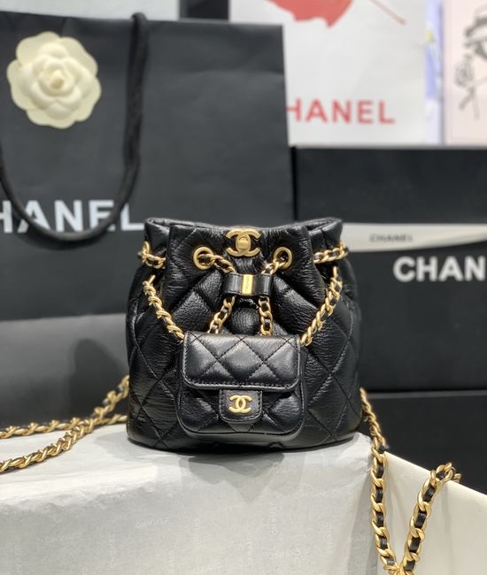 Chanel 23A Lambskin Drawstring Backpack AS3947