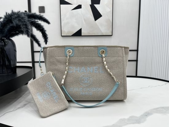 Chanel Canvas Shopping Tote Casual Bag 67001