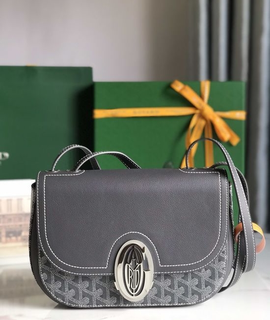 Goyard 233 Classic Canvas Leather Shoulder Bag 020213