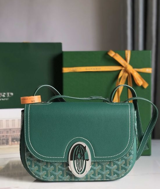 Goyard 233 Classic Canvas Leather Shoulder Bag 020213