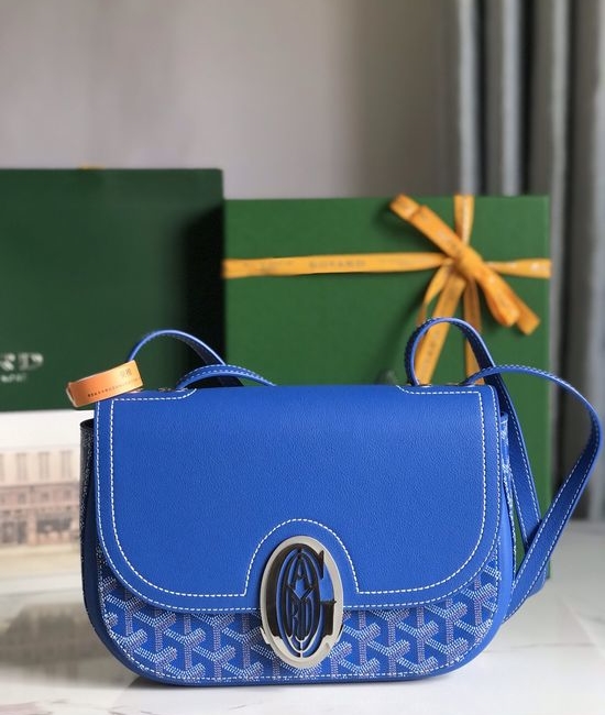 Goyard 233 Classic Canvas Leather Shoulder Bag 020213