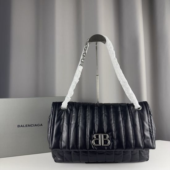 Balenciaga Monaco Chain Bag Cracked Cowhide 765945
