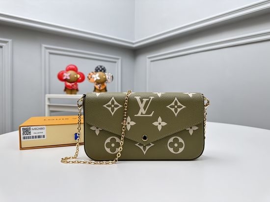 Louis Vuitton LV Monogram Empreinte Pochette Felicie M82480