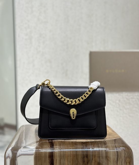 Bvlgari Serpenti Forever Blue Leather Crossbody Bag 290763