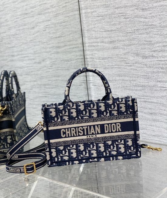 Christian Dior CD Tote Oblique Embroidery Bag 7001