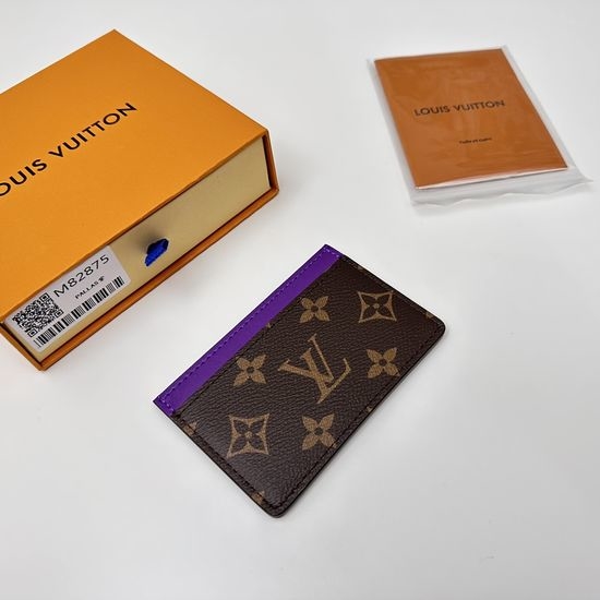 Louis Vuitton LV Monogram Macassar Purple Card Holder M82875