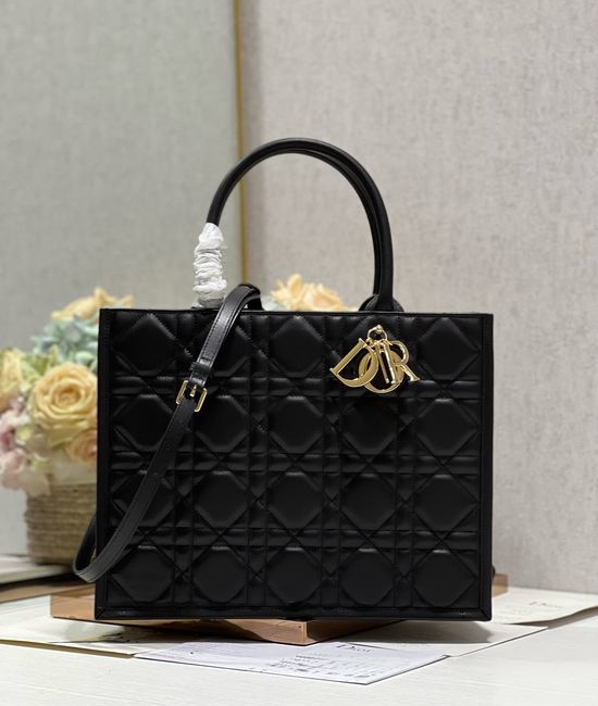 Christian Dior CD Book Tote Embroidered Medium Handbag 1286
