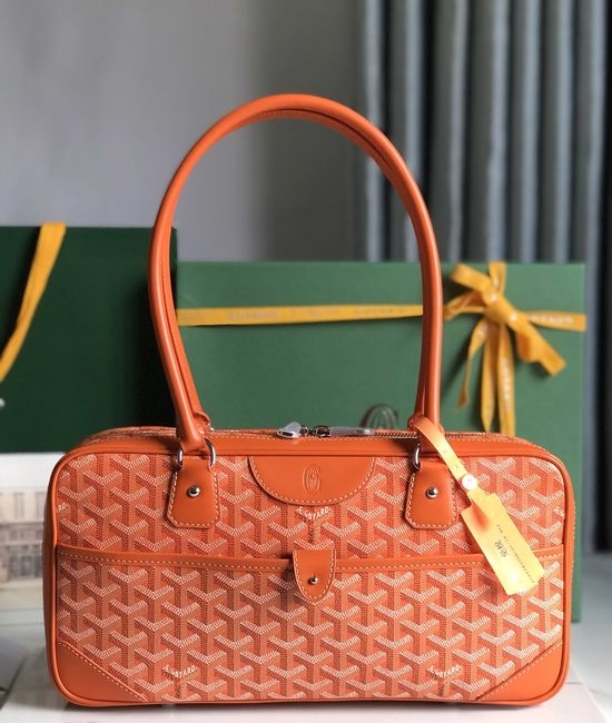 Goyard Vintage Baguette Classic Leather Handbag 020199