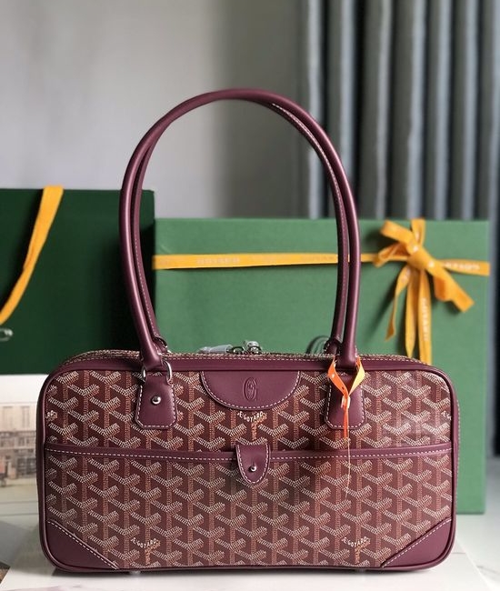 Goyard Vintage Baguette Classic Leather Handbag 020199