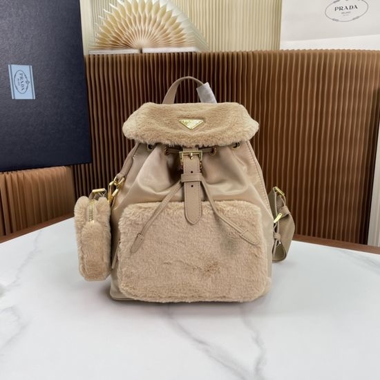 Prada Wool Backpack Casual Versatile Durable 1BZ074